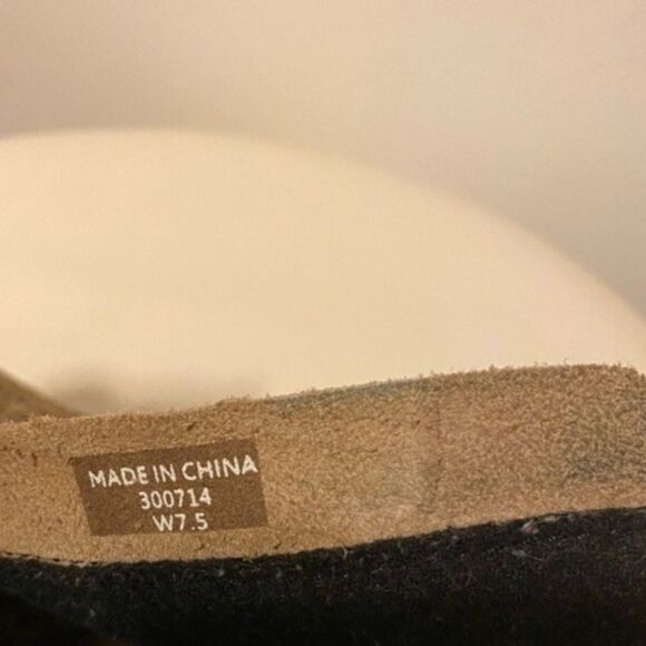 Toms Tan Brown Cheetah Animal Print Suede Leather Wedge Heels Bootie Women’s 7.5 - Picture 8 of 9